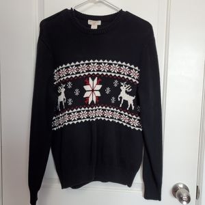 Reindeer and Snowflake Crew Sweater